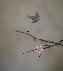 swallow and cherry blossom